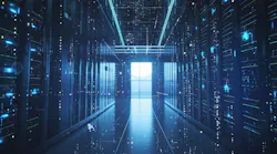 The hallway of a data center.