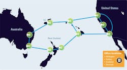 Southern Cross' cable system. Southern Cross' cable system.
