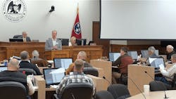 William Bradford, President and CEO of United Communications, updates the Wilson County Commission about its Wilson County fiber expansion project. William Bradford, President and CEO of United Communications, updates the Wilson County Commission about its Wilson County fiber expansion project.