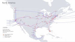 Arelion's North American network. Arelion's North American network.