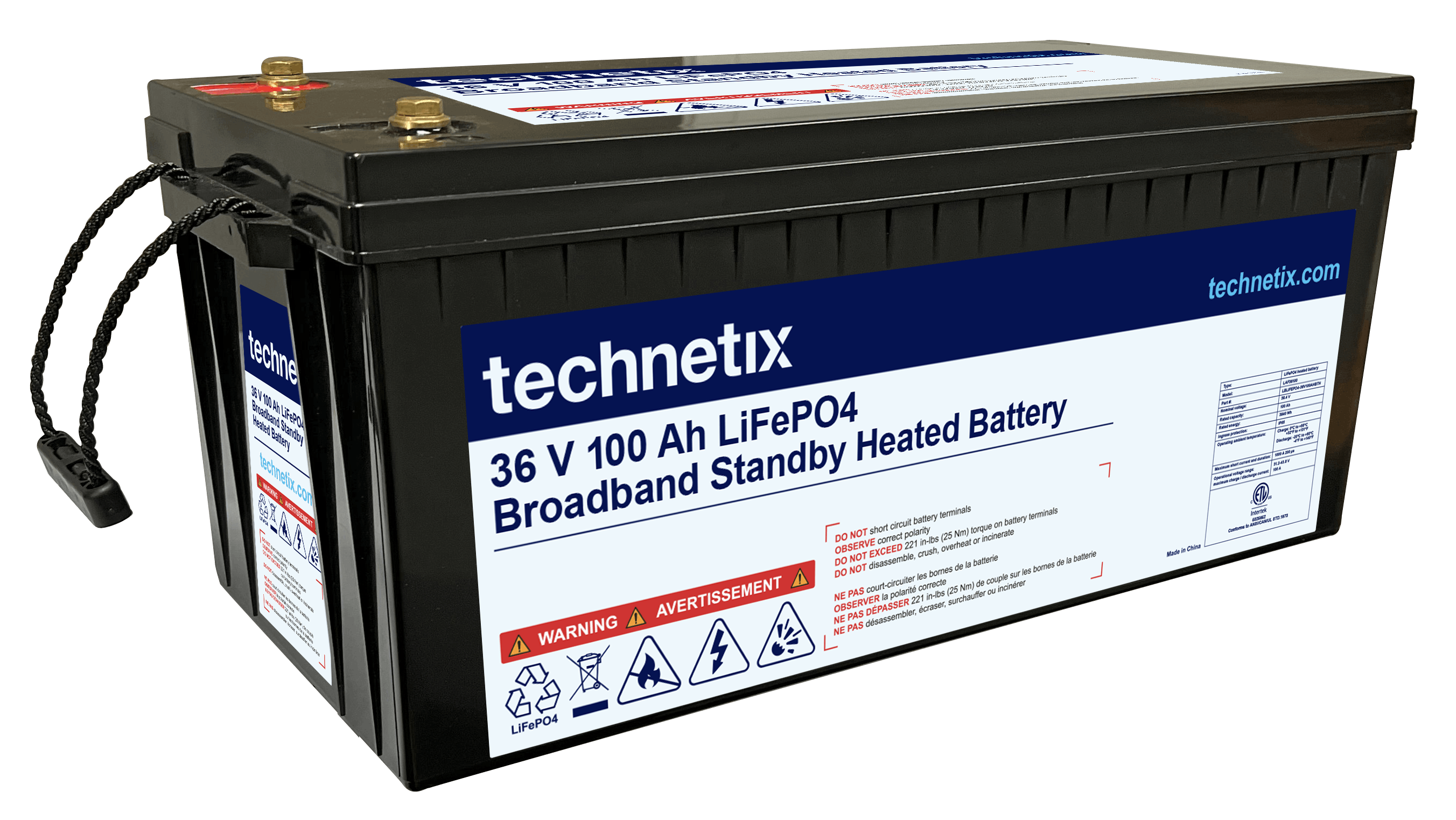 67bf80709cdbf1dd56ae30f6 Technetix19204248 Lblifepo436v100ah Front Angled