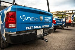 United Communications reaches 100K locations with its fiber broadband service. United Communications reaches 100K locations with its fiber broadband service.
