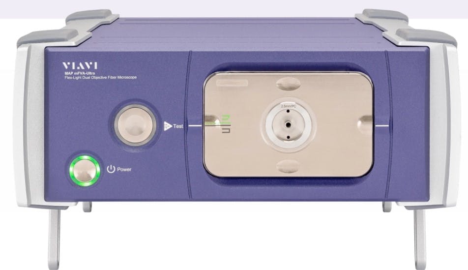 The mFVU-3000 FlexLight, dual-objective connector microscope