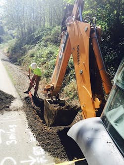 Astound's fiber route. Astound's fiber route.