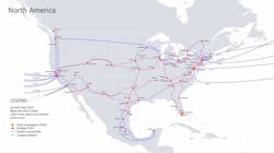 Arelion's North American network. Arelion's North American network.