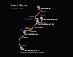 Windstream Wholesale's Beach Route. Windstream Wholesale's Beach Route.