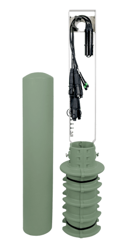 Clearfield's Tether Smart pedestal. Clearfield's Tether Smart pedestal.