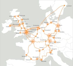Zayo's European network. Zayo's European network.