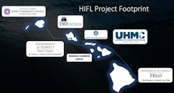 University of Hawaii's map of proposed HIFL cable landing stations. University of Hawaii's map of proposed HIFL cable landing stations.