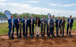 Leaders from Corning, Meta, and North Carolina state and local government break ground for Corning's new cable manufacturing facility in Hickory, NC.