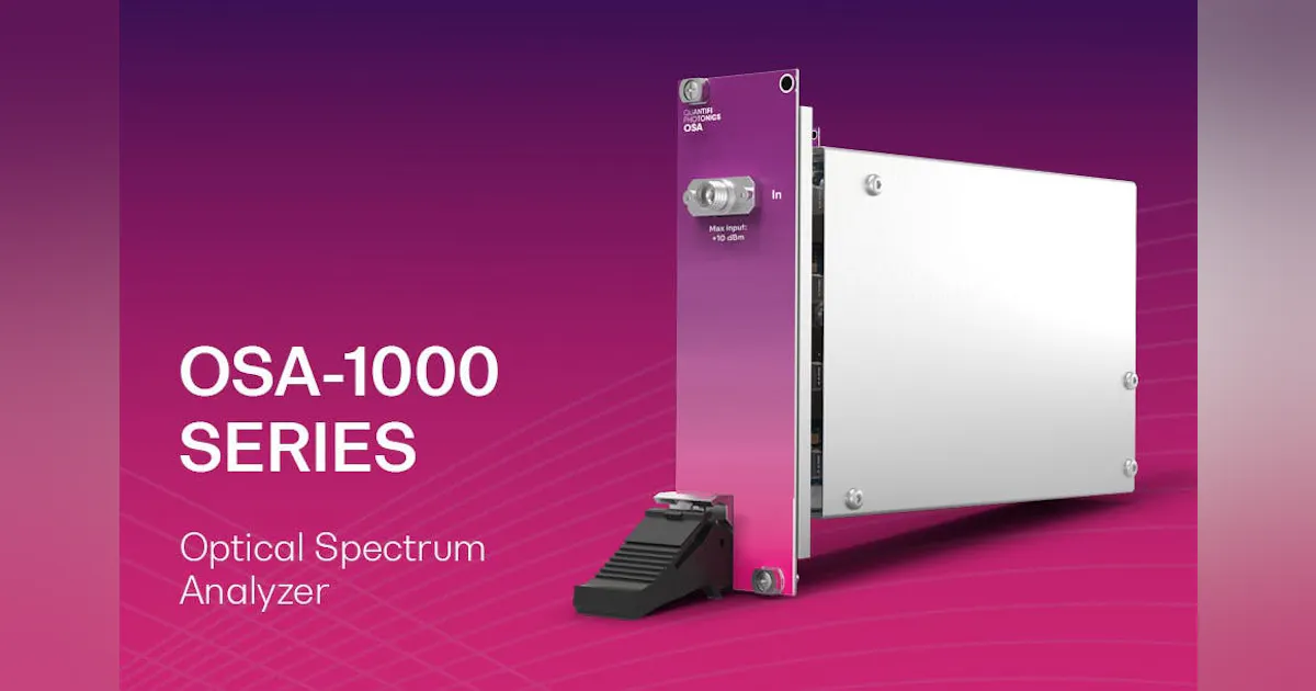 Optical Analyzer Module OSA 1000 Series Optical Spectrum Analyzer | Lightwave Online