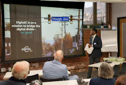 DigitalC Chief Executive Officer Joshua Edmonds shares the organization’s mission to bridge the digital divide. DigitalC Chief Executive Officer Joshua Edmonds shares the organization’s mission to bridge the digital divide.
