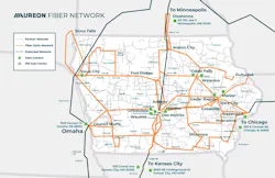 Aureon's fiber network spans 60,000 miles of owned and partner fiber, with direct data center access in key Iowa and regional markets. Aureon's fiber network spans 60,000 miles of owned and partner fiber, with direct data center access in key Iowa and regional markets.