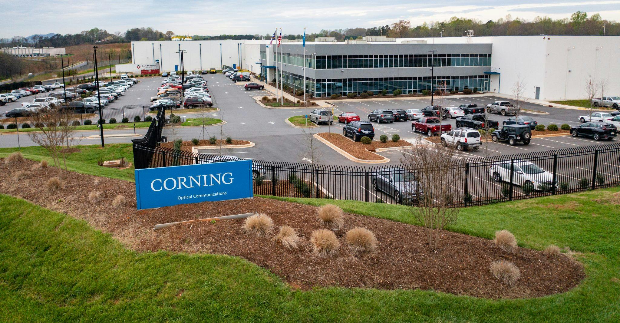 Corning's Hickory, NC fiber manufacturing plant.