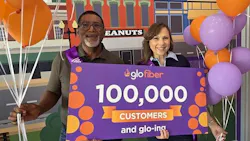 Glo Fiber celebrates its 100,000th customer, Sonnya and Steve White of Suffolk, Virginia, marking a major milestone in the company’s growth.